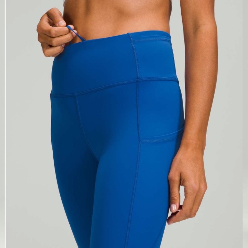 Lululemon Fast and Free High-Rise Tight 25" *Nulux Size 6 NWOT Symphony Blue - Picture 3 of 6